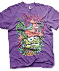SpongeBob Oh Boy T-Shirt T-skjorte Svampebob firkant Patrick Stjerne Lilla Nickelodeon Nerdeportalen