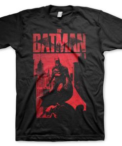 The Batman Sketch City T-Shirt DC comics movies svart flaggermus bat logo merch orginal hettegenser Batman 2022 film movie