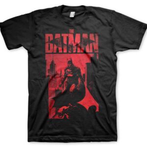 The Batman Sketch City T-Shirt DC comics movies svart flaggermus bat logo merch orginal hettegenser Batman 2022 film movie